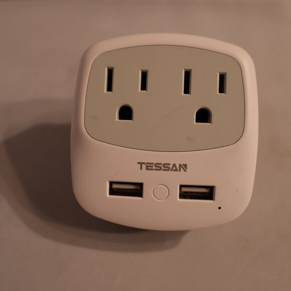 TESSAN 2 Plug Adapter for Travel with 2 USB Ports - Picture 1 of 3